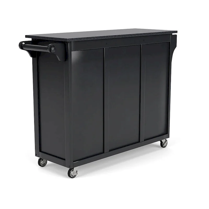 Homestyles Create-A-Cart Black Wood Kitchen Cart - 48 x 18 x 36