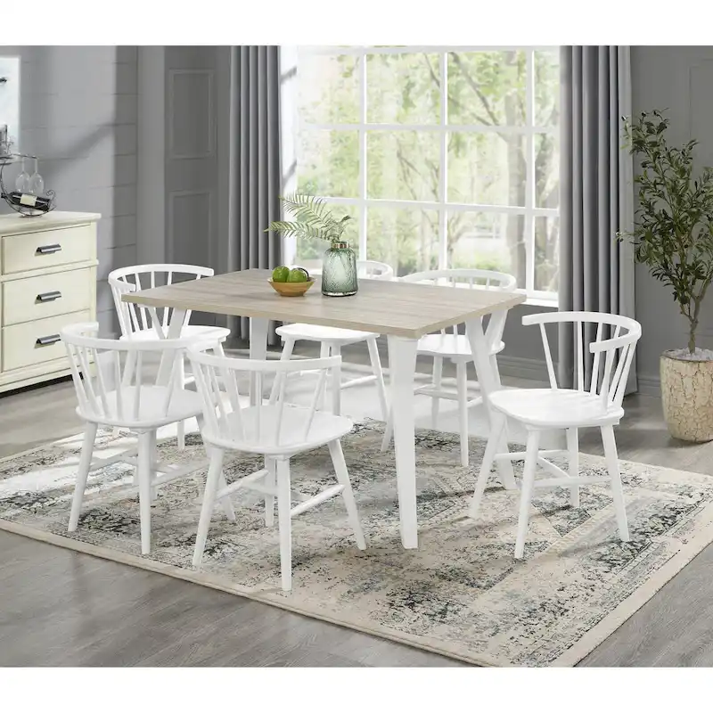 Kitchen Dining Table and Chair Sets Wooden Dining Table and Chair Sets with Windsor Chairs for Kitchen Dining Room