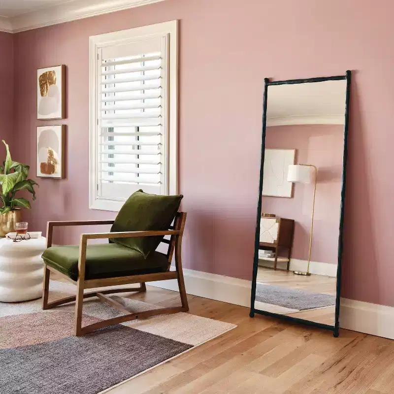 25"x65" Decorative Forged Metal Floor Mirror Black - Threshold™