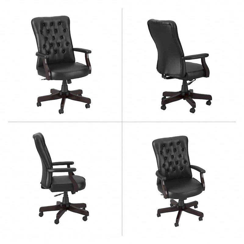 High Back Tufted Office Chair with Arms