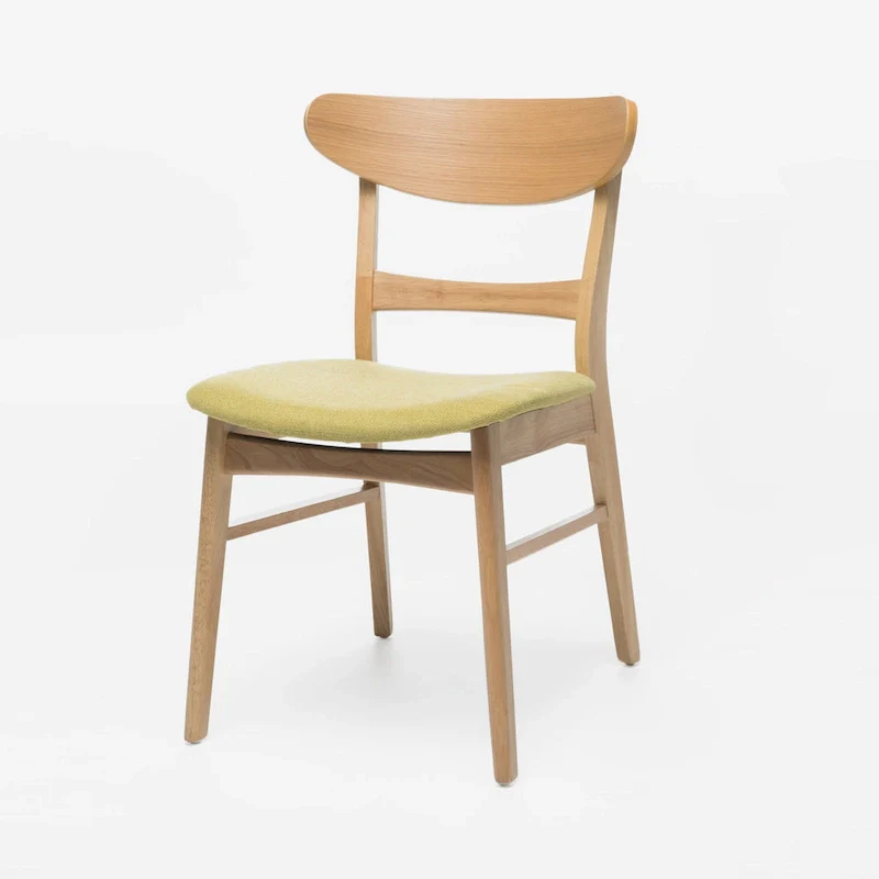 Idalia Fabric and Rubberwood Rectangular Wood Dining