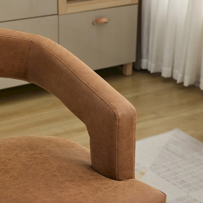 25.79 Wide Modern Barrel Open Back Upholstered Accent Chair