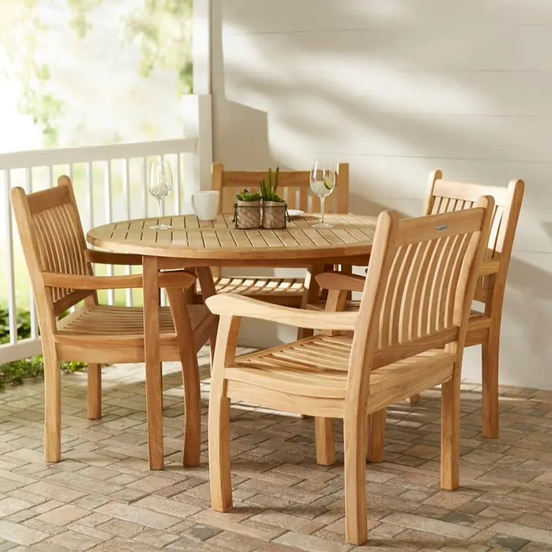 Jakarta Teak Outdoor Patio Dining Set (5-Piece)
