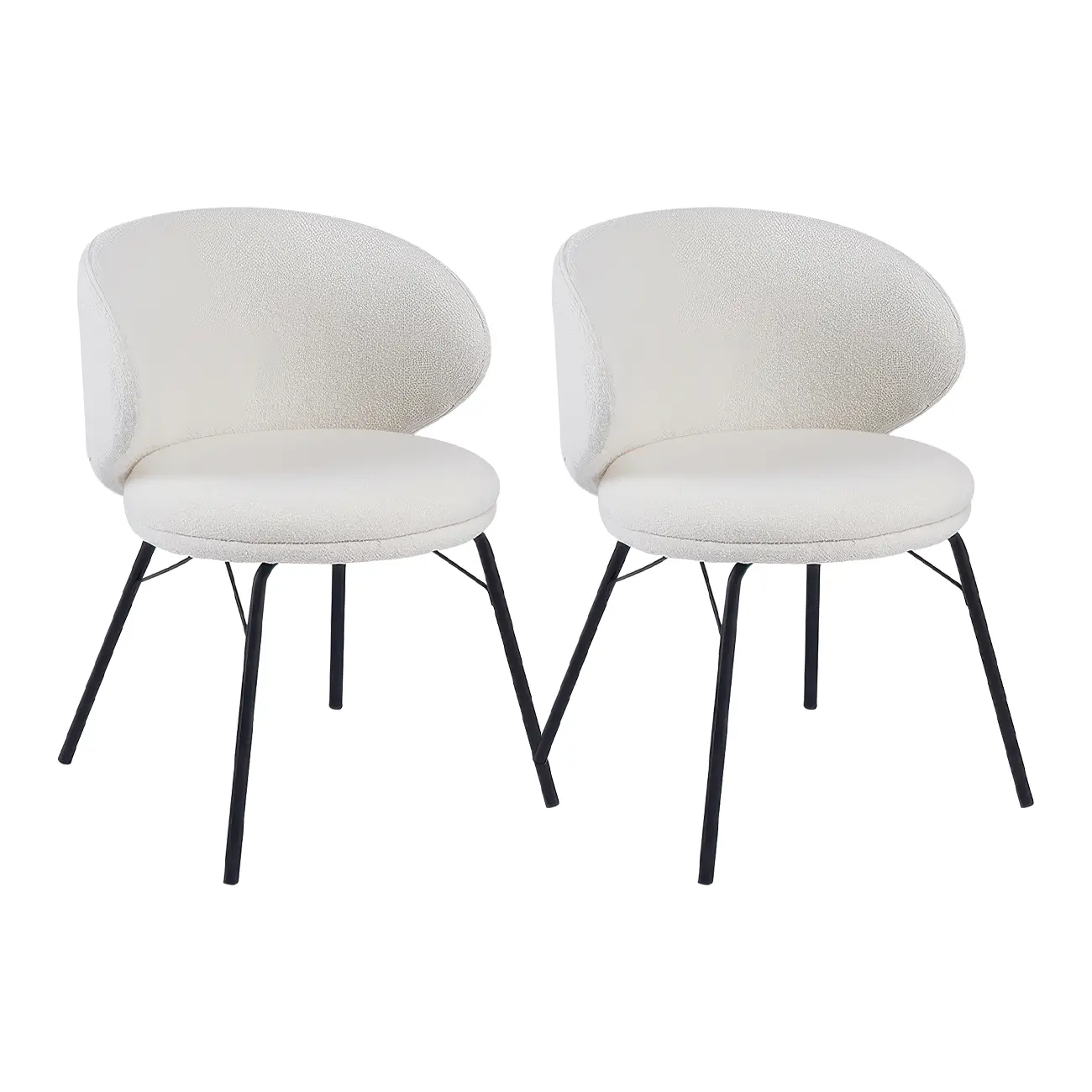 Modern Leathaire Upholstered Metal Leg Dining Chair