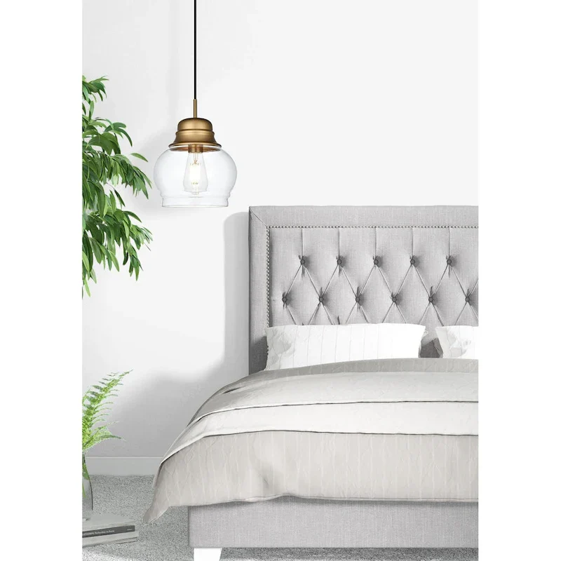 Elegant Lighting Kenna Single Light 8  Wide Mini Pendant with Clear