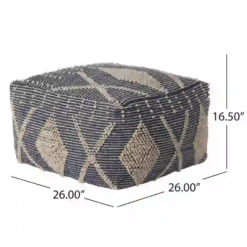 Brinket Boho Cube Yarn Pouf by Christopher Knight Home