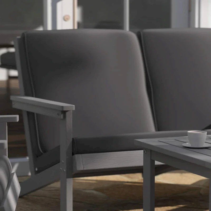 All-Weather Poly Resin Adirondack Loveseat & Cushions