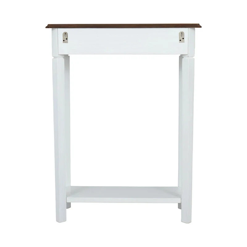 Marnie Two-tone 1-drawer Solid Wood Console Accent Table with Shelf by East at Main