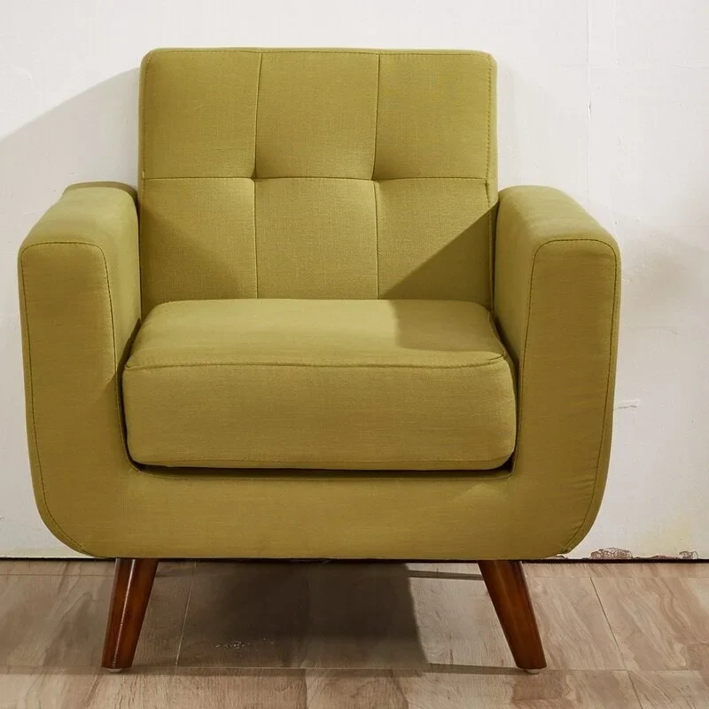 US Pride Furniture Grace Rainbeau Mid-Century Tufted Upholstered Rainbeau Living Room Chair