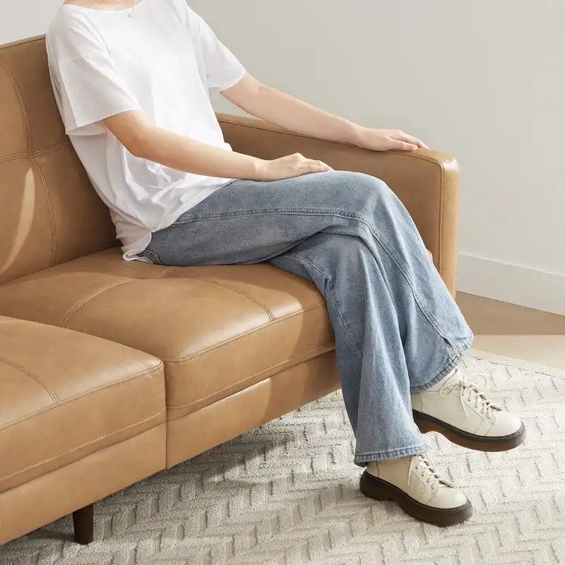 Gray Mid-Century Tufted Sofa Set - 1-Seater & 3-Seater