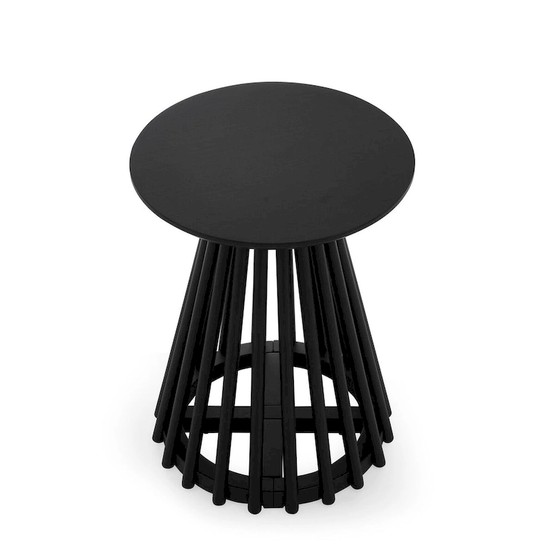 Modern Solid Wood Round Coffee Table