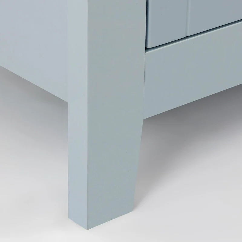 Modern Drawer Dresser with Solid Wood Frame and Retro Shell Handle