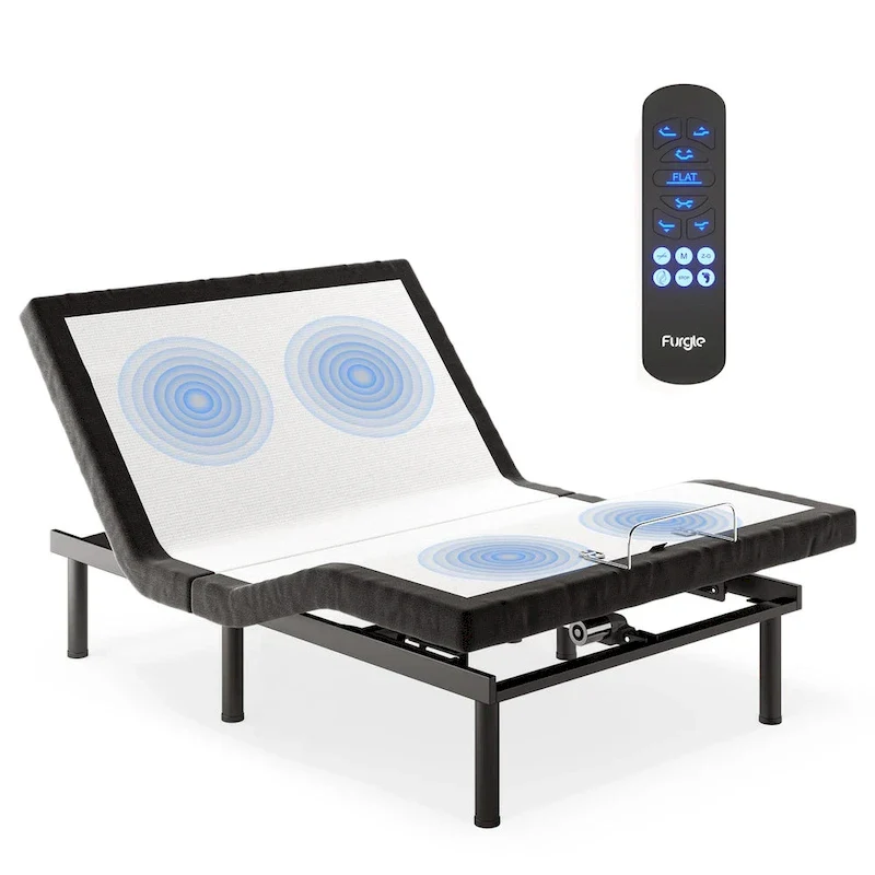 Massaging Zero Gravity Adjustable Bed with Wireless Remote
