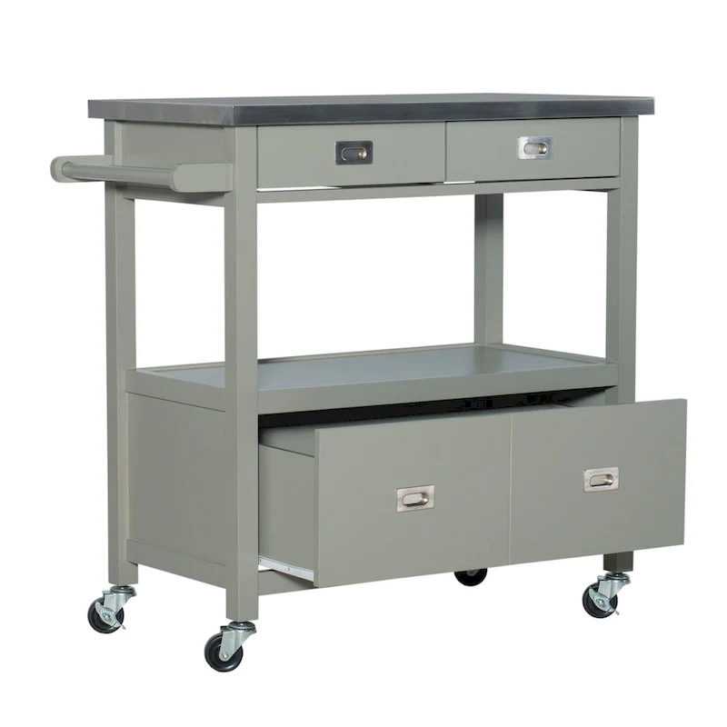 Julianna Stainless Steel Kitchen Cart
