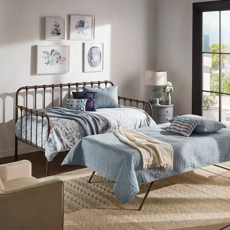 Constance Metal Daybed with Lift-up Trundle by