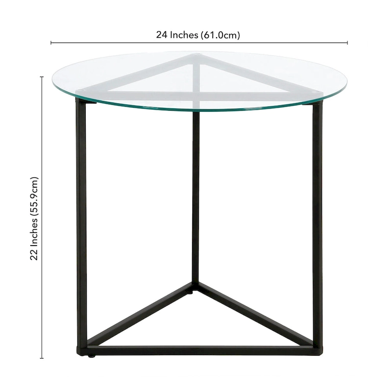 Jenson 24 Wide Round Side Table - 24 Wide