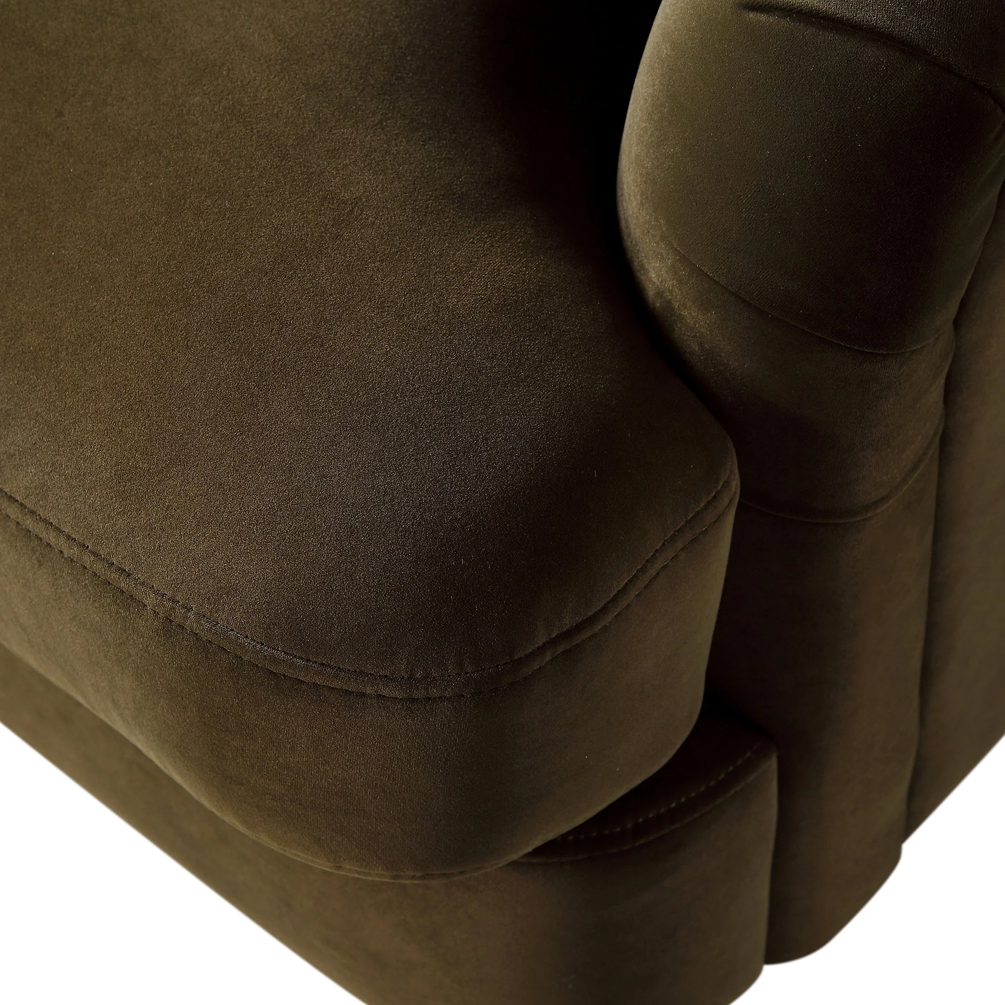 Seaweed Velvet Sofa, 1-Seater