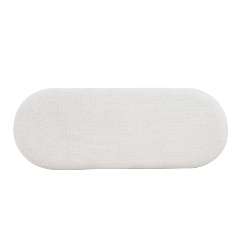 Christopher Knight Home - Nathan Upholstered Dining Bench, 2-Step Assembly Entryway & Bedroom Ottoman with Black Iron Legs