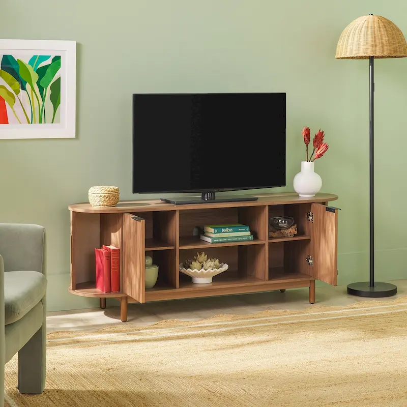 Middlebrook Modern Reeded 60-inch TV Stand with Rounded Edges