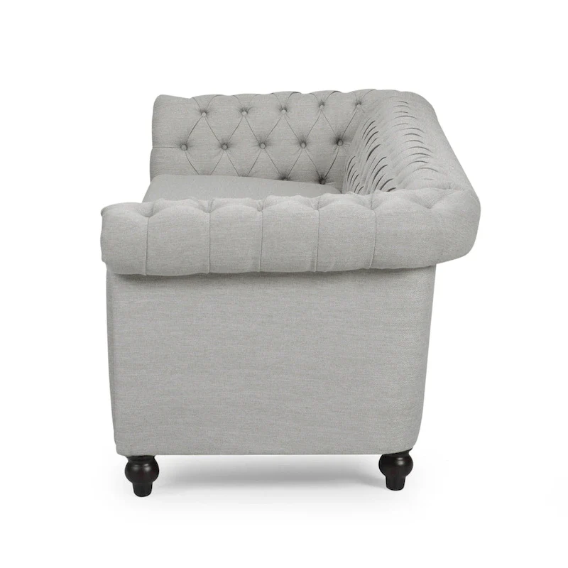 Chesterfield Button Tufted 3-seater Sofa with Nailheads
