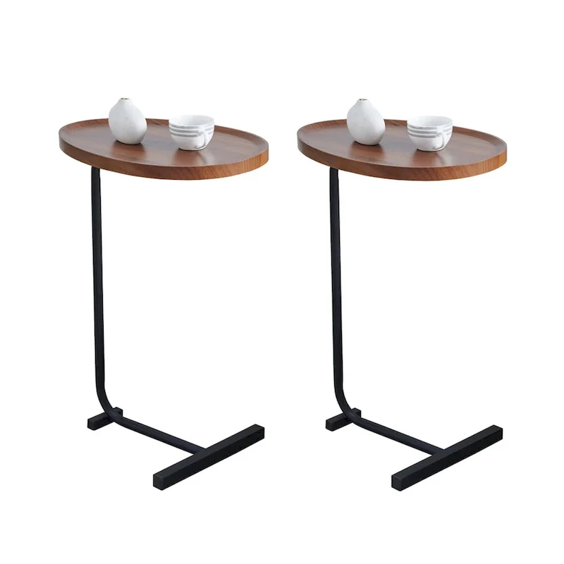 Brown C-Shaped Side Tables (Set of 2) - 11.81 x 17.72 x 23.62