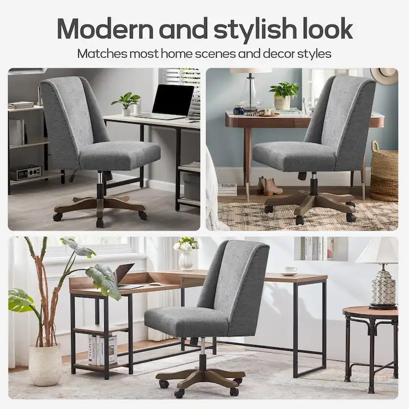 Huimo Home Office Desk Chair with Wheels, 360 Swivel