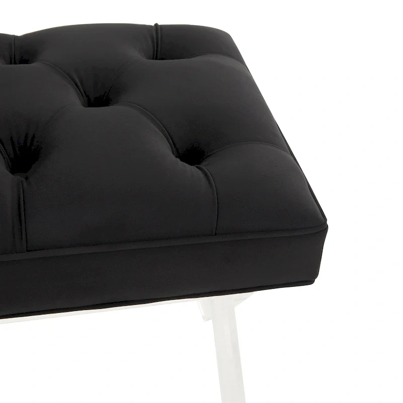 SAFAVIEH Couture Ketevan Tufted Acrylic Bench - 48 In W x 18 In D x 18 In H - 48Wx18Dx18H