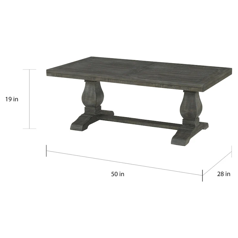 Napa 50 Solid Wood Pedestal Coffee Table