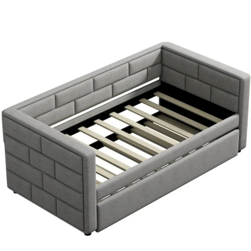 Twin Size Daybed with Trundle in Gray
