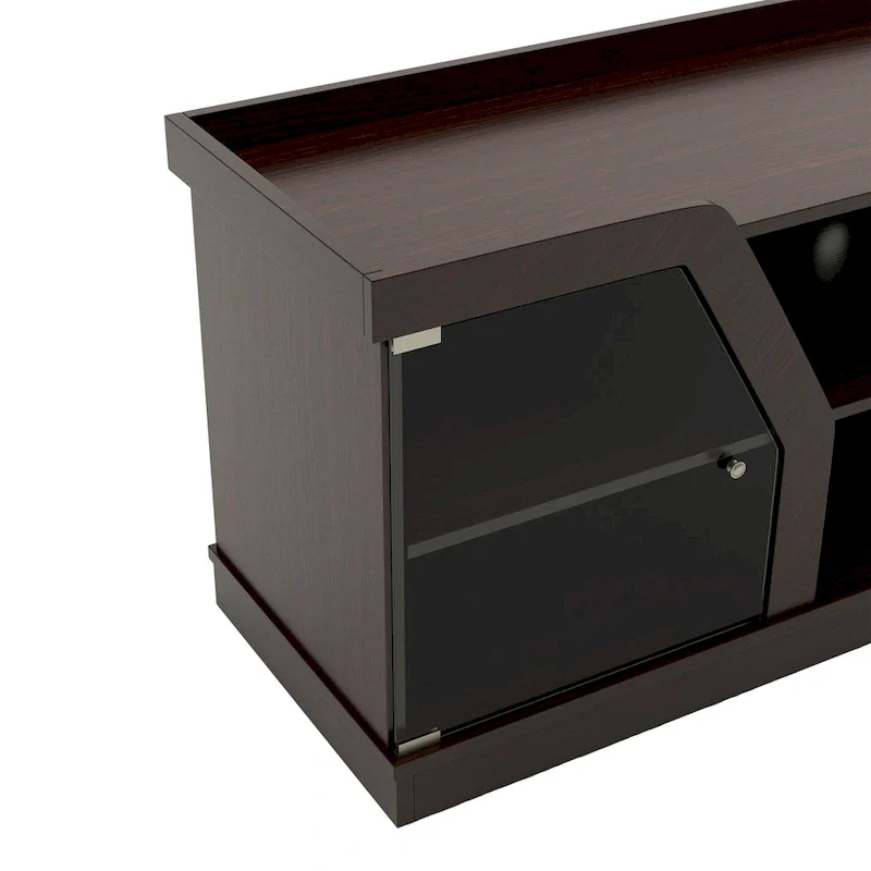 DH BASIC Modern Espresso 71   Wide Entertainment Center by Denhour