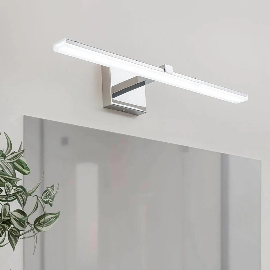 Minimalist Chrome Dimmable LED Linear Vanity Light