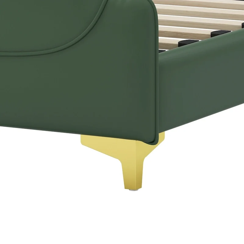 Modern Soft-Upholstered PU Leather Bed