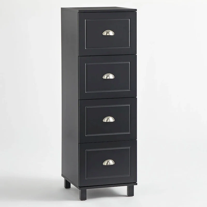 4-Drawer Filing Cabinet with Half-Moon Handles