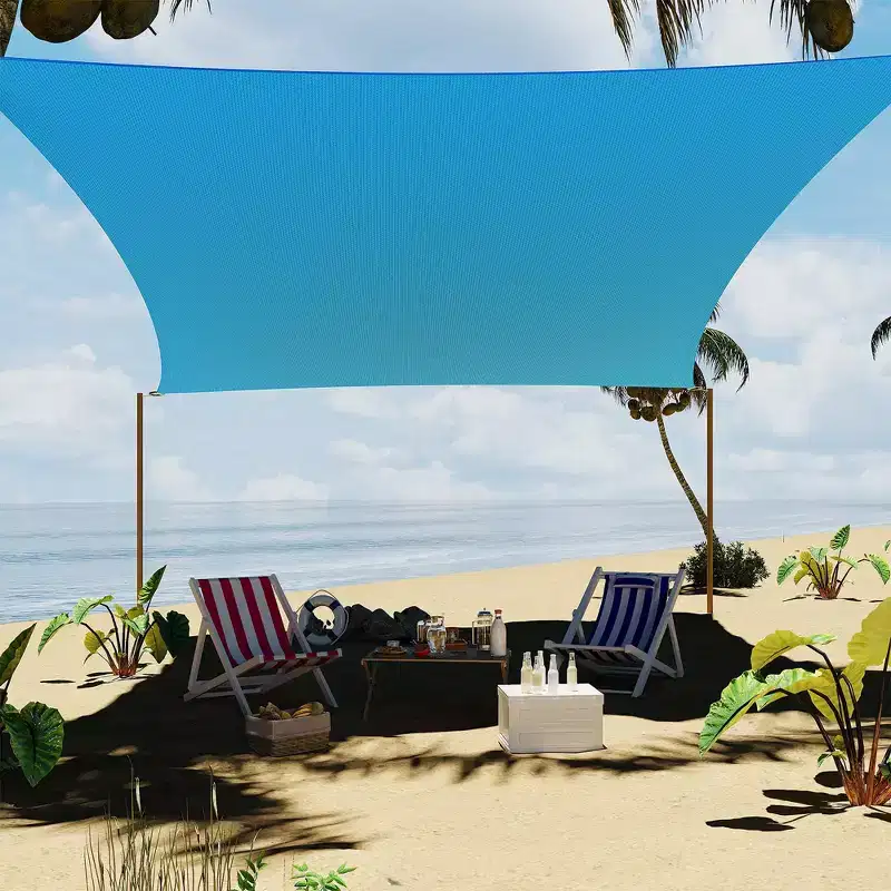 16x20FT UV Block Sun Shade Sail Canopy, Heavy Duty Rectangle Awning, Durable Shade Cloth for Outdoor Patio