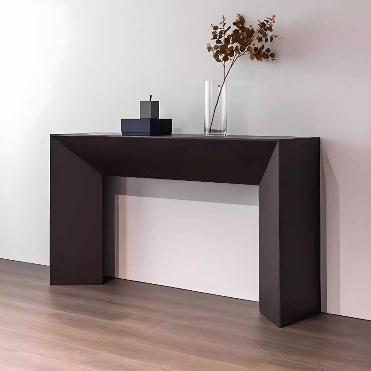 Modern Stone Top Wooden Base Console Table | HomeyFad