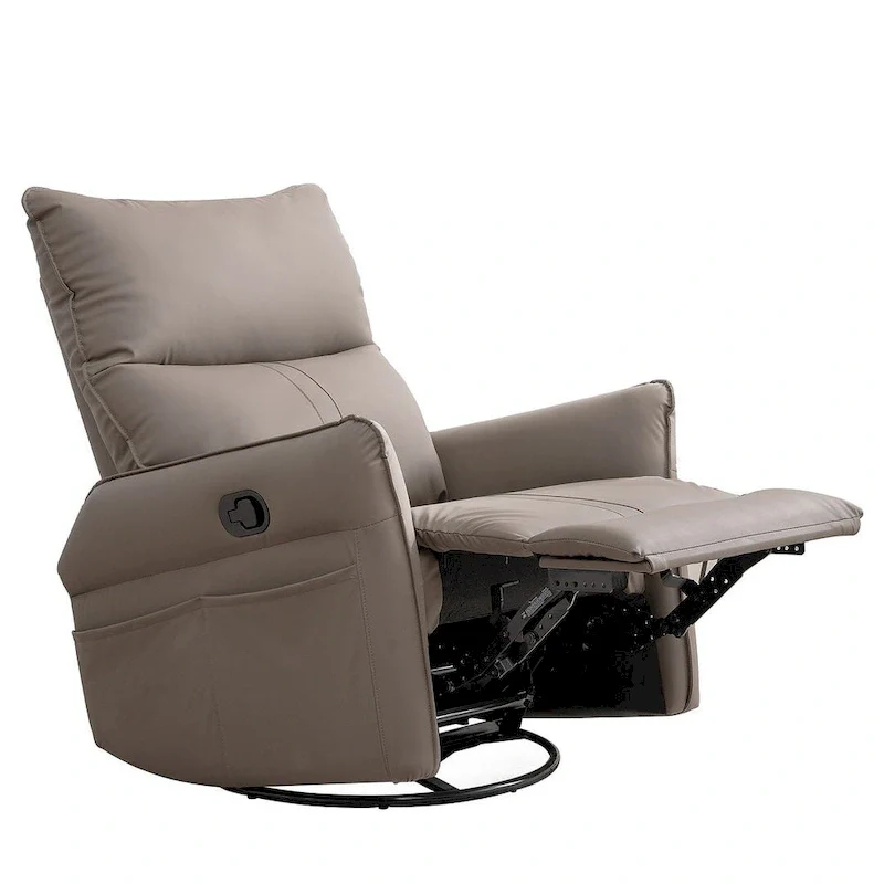 Modern PU Leather Rocker Seating Glider Swivel Recliner Chair