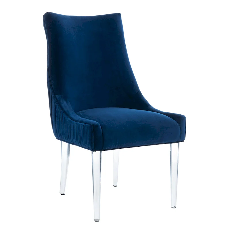 Acrylic Leg Dining Chair - 22W x 28D x 38H Modern Glamour Style