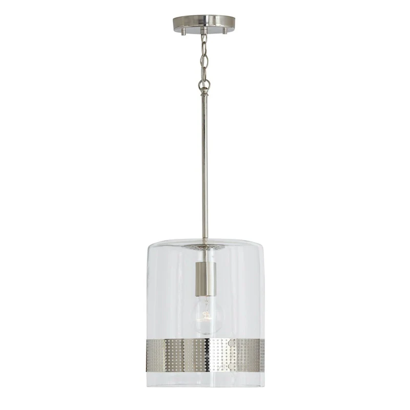 Marion 1-light Hanging Pendant w/ Clear Glass