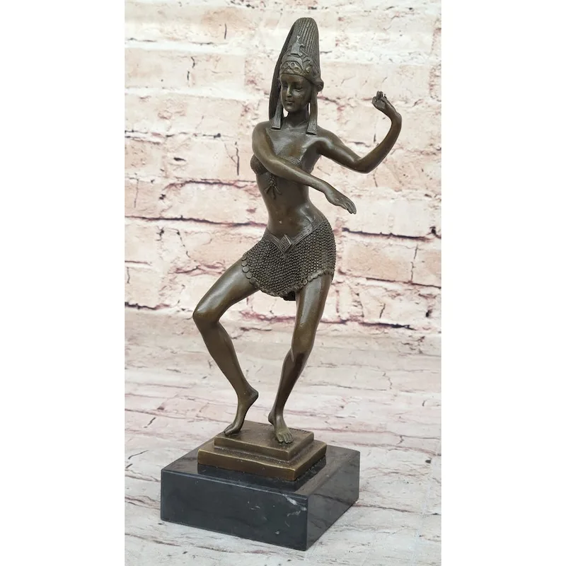 Parvati Exotic Belly Dancer Girl Female Figure Bronze Sculpture By Allan Clark