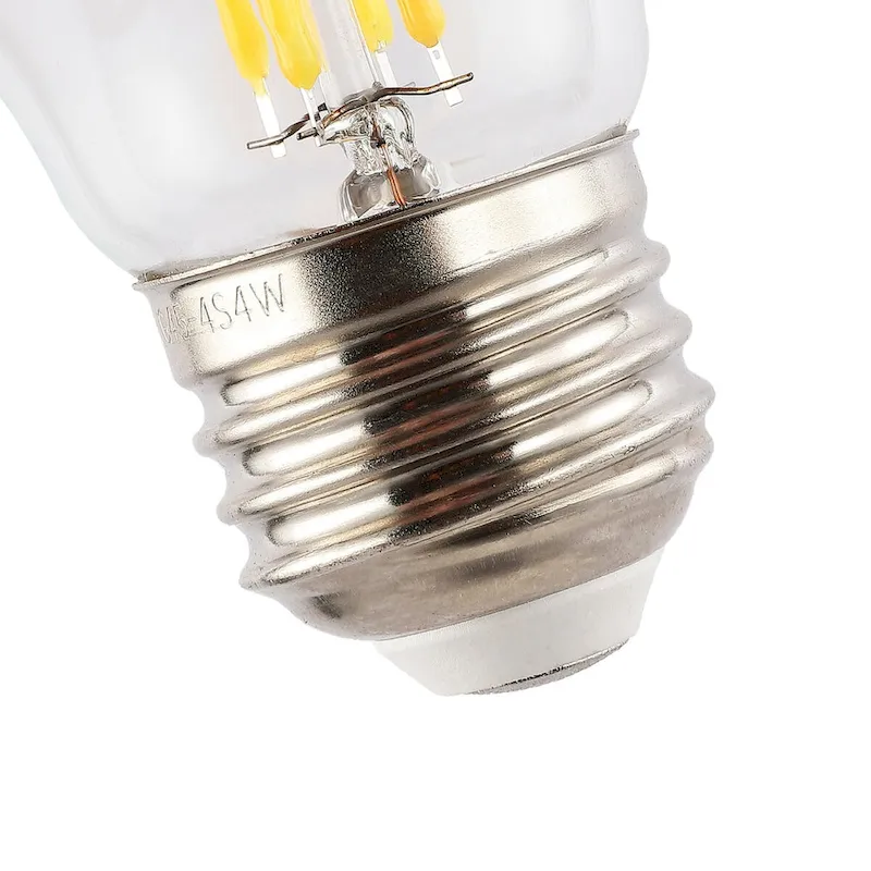 Modern Non-Dimmable G45-4W LED Edison Glass Bulbs with E26 Base, 80+ CRI, Warm White 2700K, Clear (Pack of 6) by JONATHAN Y