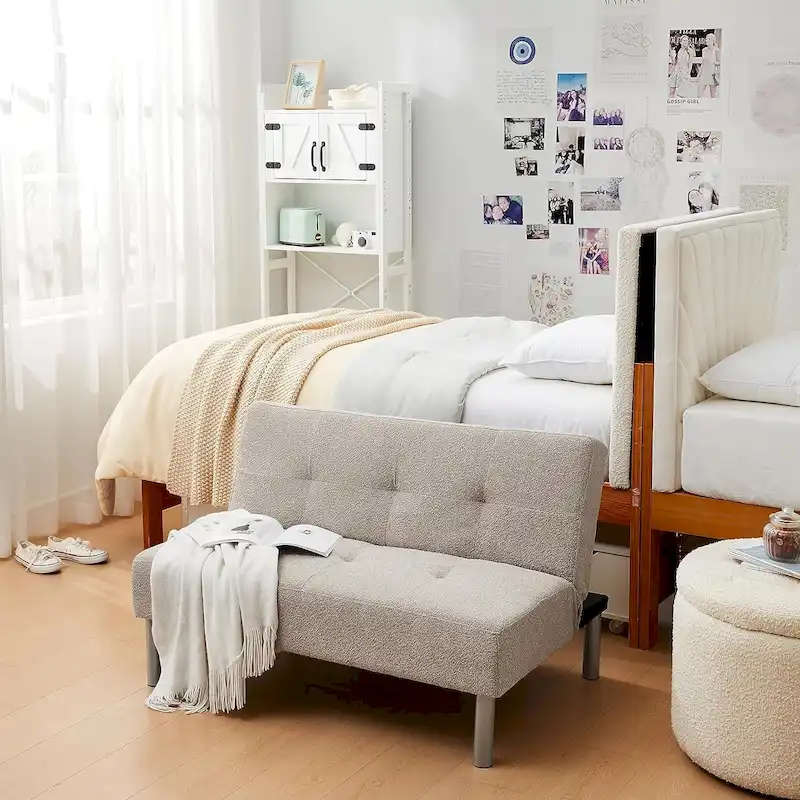 2East Boucle Mini-Futon by DormCo