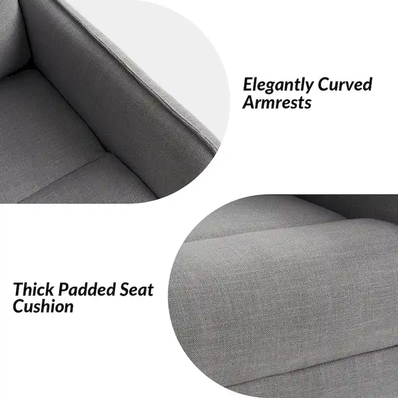 Curtis Rocker Swivel Recliner with Two Side Pockets by HULALA HOME