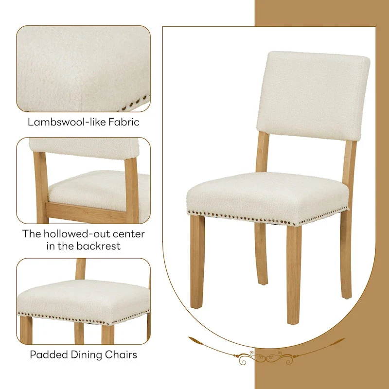 Modern 5-Piece Round Dining Table Set Pedestal Kitchen Table Set with 4 Upholstered Dining Chairs