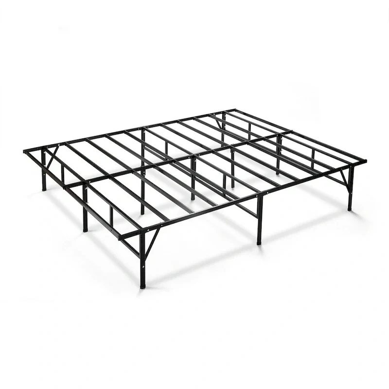 Black Steel Mattress Foundation, No Box Spring Needed, 13
