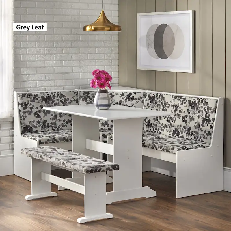 Simple Living 3-piece Lacey Upholstered Nook Set