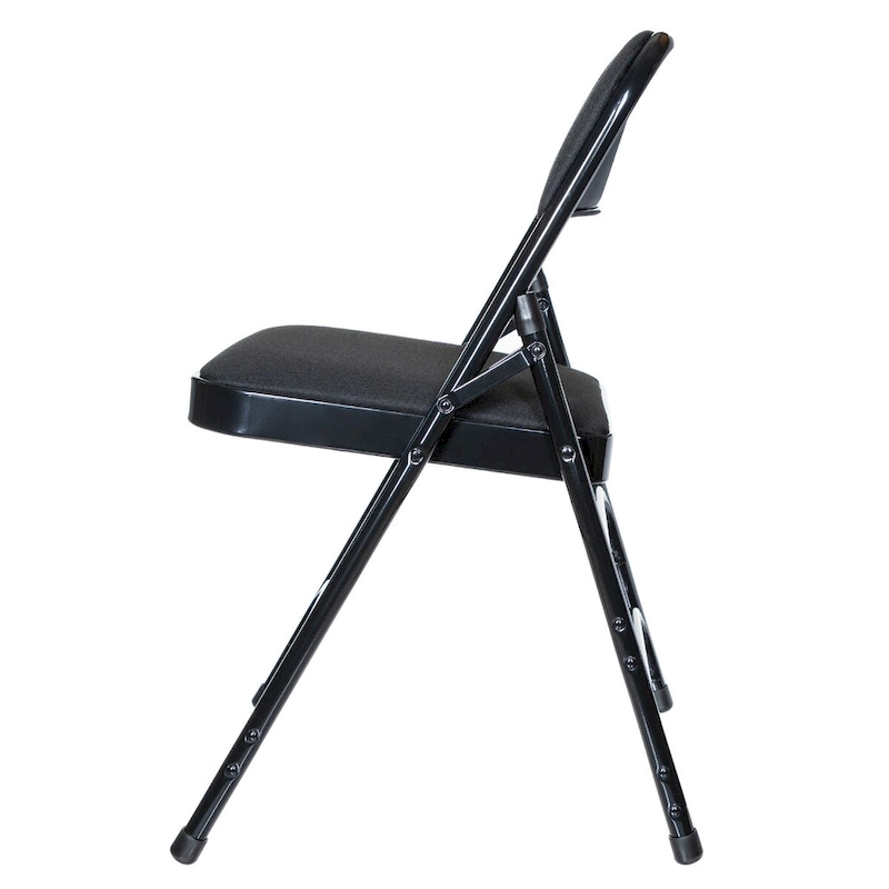 Hampden Furnishings Bernadine Collection Fabric Triple Brace Folding Chair, Pack of 4