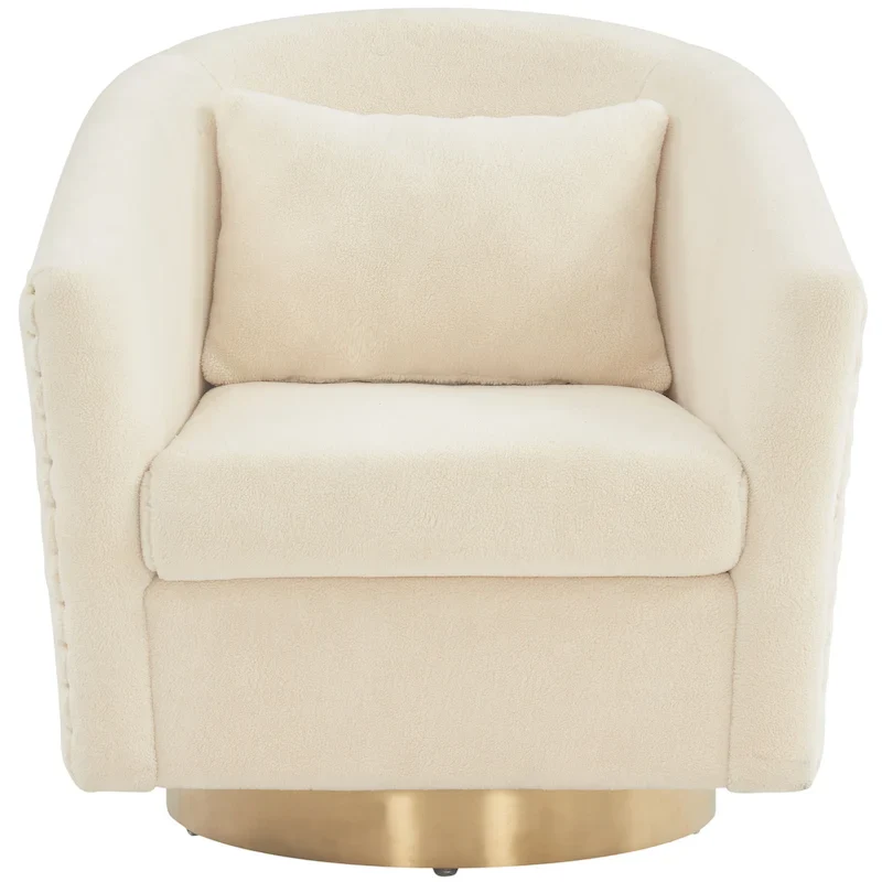 SAFAVIEH Couture Ikram Quilted Swivel Tub Chair - 30Wx32Dx30H