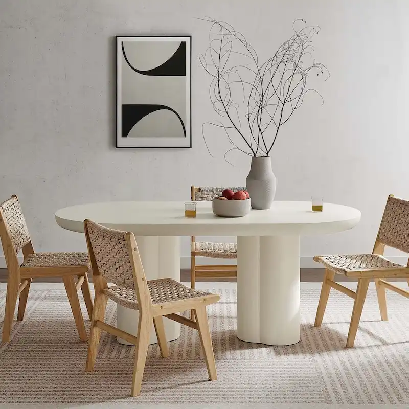 Caspian 72 Oval Concrete Dining Table