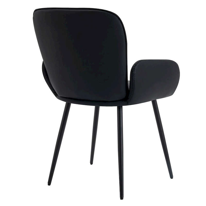 Set of 4 Cat-Scratch Resistant Dining Chairs with Gold Metal Legs