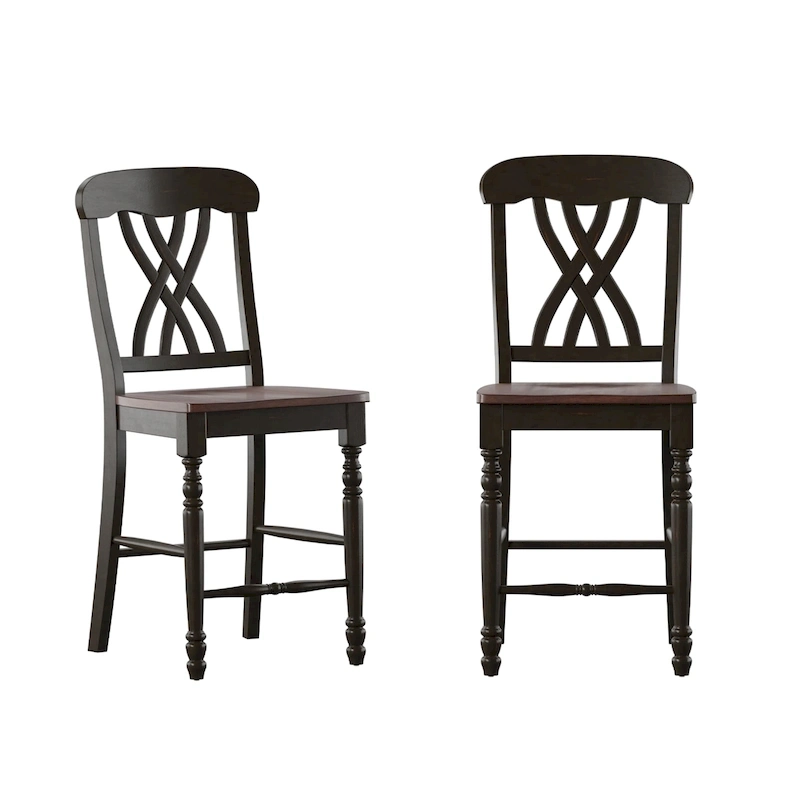 Brunico Two-Tone Counter Height Chairs (Set of 2)